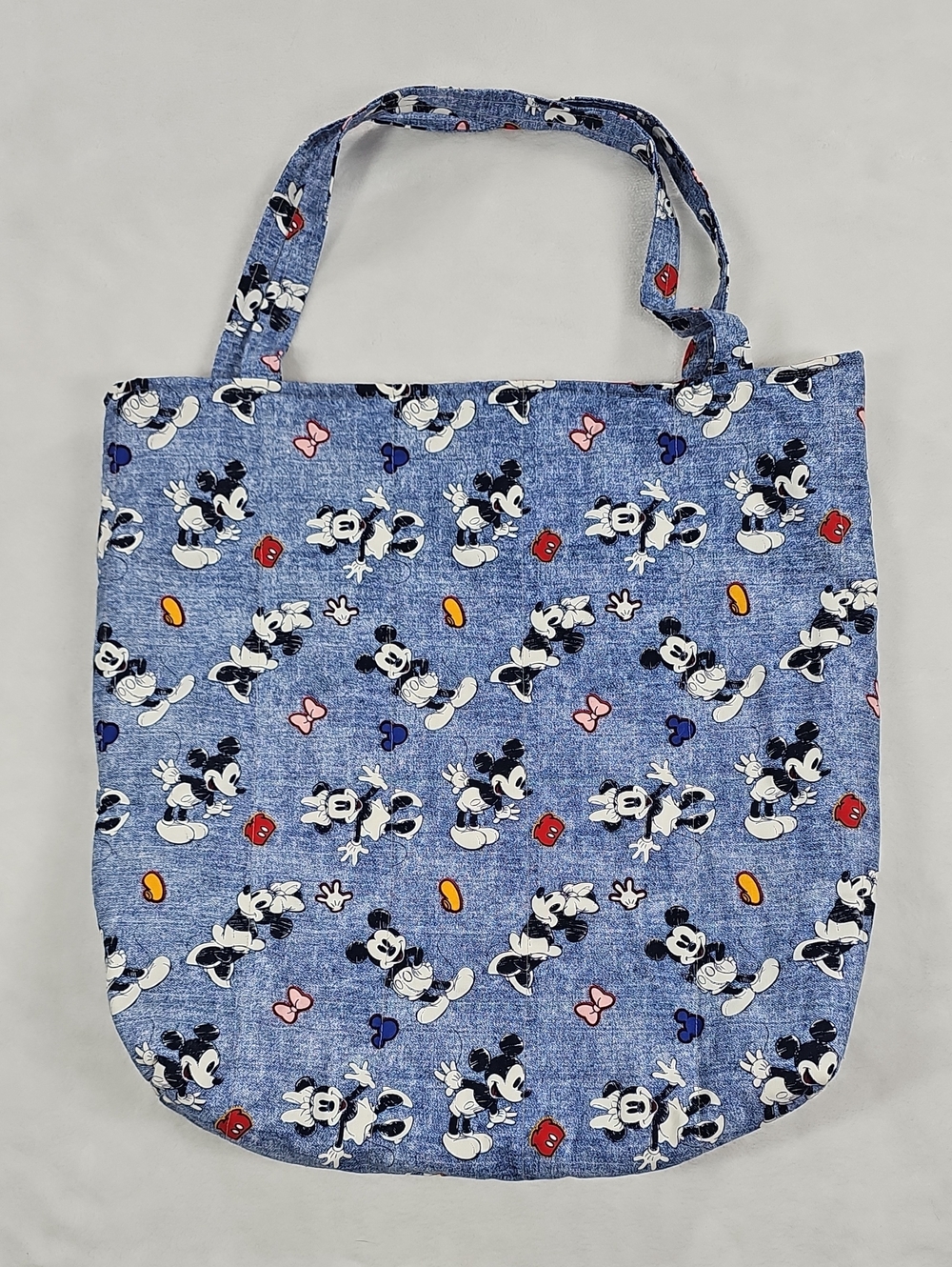 Blue Patterned Cartoon Print Tote Bag‎ 13"Long 15"Tall 4"Wide